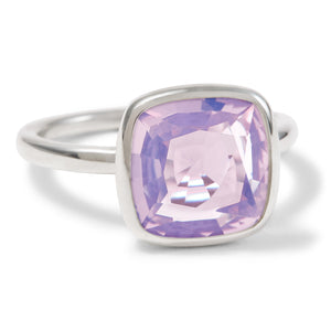 The Betty (Cushion Cut Lavender Quartz in Solid Sterling Silver)