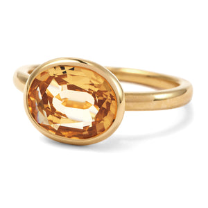 The Meena (Oval Cut Light Citrine in Solid 18ct Gold)