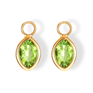 The Anderson Charms (Moval Cut Peridot in Solid 18ct Gold)