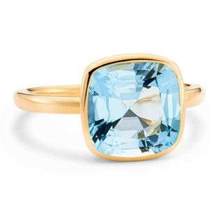 The Grace (Cushion Cut Blue Topaz in Solid 18ct Gold)