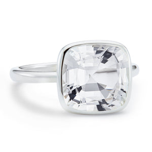 The Nicole (Cushion Cut White Topaz in Solid Sterling Silver)