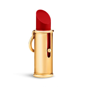 Velvet Ribbon Lipstick Charm (Handmade in Solid 18ct Gold)