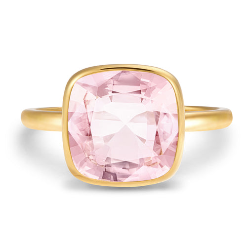 The Anna (Cushion Cut Light Pink Morganite in Solid 18ct Gold)