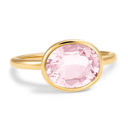 The Anna (Oval Cut Light Pink Morganite in Solid 18ct Gold)