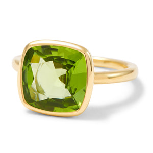 The Anderson (Cushion Cut Peridot in Solid 18ct Gold)