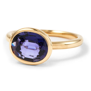 The Elizabeth (Oval Cut Iolite in Solid 18ct Gold)
