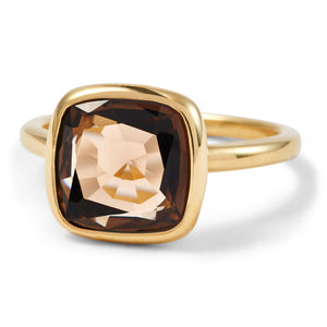 The Lily (Cushion Cut Smoky Quartz in Solid 18ct Gold)