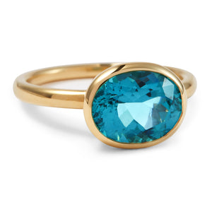 The Anna May (Oval Cut Blue Tourmaline in Solid 18ct Gold)