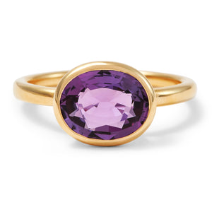The Eva (Oval Cut Amethyst in Solid 18ct Gold)