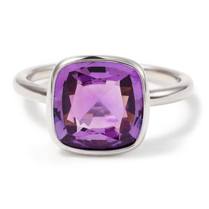 The Eva (Cushion Cut Amethyst in Solid Sterling Silver)