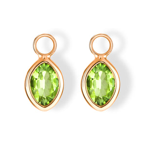 The Anderson Charms (Moval Cut Peridot in Solid 18ct Rose Gold)