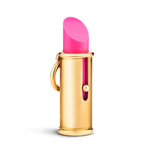 Velvet Carnival Lipstick Charm (Handmade in Solid 18ct Gold)