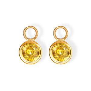 The Eleanor Charms (Round Cut Yellow Sapphire in Solid 18ct Gold)