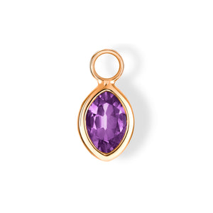 The Eva Charm (Moval Cut Amethyst in Solid 18ct Rose Gold)