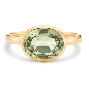 The Kate (Oval Cut Prasiolite in Solid 18ct Gold)