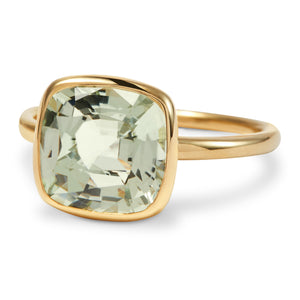 The Kate (Cushion Cut Prasiolite in Solid 18ct Gold)
