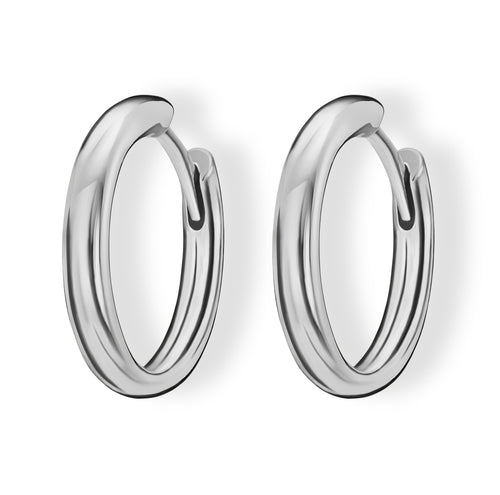 Small Hoops (Solid 18ct White Gold)